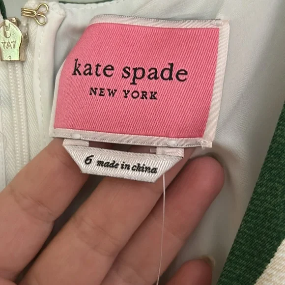 Kate Spade sundress green leaf print size 6 - Picture 3 of 6